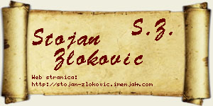 Stojan Zloković vizit kartica